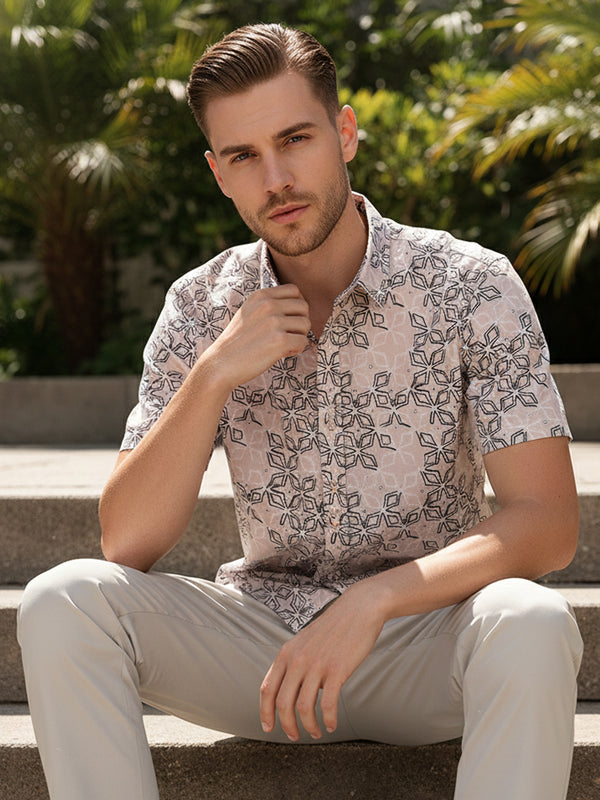 GAVYN R/FIT SHORT SLEEVE SHIRT (PEACH)